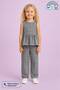Girl's Gingham Peplum Blouse and Pants Set 12693