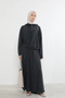 Pat Detail Skirted Suit-Black - 2