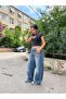 Balon Cut Baggy Low-Rise Denim Jean 100% Cotton Denim Fabric - 4
