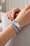 Snake Model Luxury Stone Women's Wristwatch Silver Color Pl-1614B2X - 2