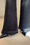 Raw-Stitched Hem Jean Design Jeans - SMOKED - 3