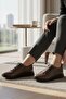 605 Full Orthopedic Poly Light Sole Daily Genuine Leather Women's Shoes Elastic - 7