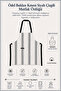 Buldan Linen Striped Kitchen Apron-Natural-Black - 2