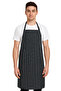 Strap Apron Black and White Striped