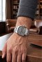 Calendar Square Case Men's Wristwatch Silver Anthracite Color Pl-7086E5X - 2