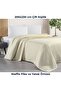 Waffle Pike and Bedspread, Double Cream Waffle Pike - Cotton Woven Bedspread 200X230 cm - Decorative, Suitable for All Seasons - 5
