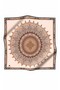 100% twill silk shawl patterned beige colored 90x90 scarf sewing method: hand stitching - 7