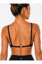 Women's Black Color Thin Straps Padded Sports Bra with Back Detail - 3