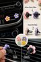 4Pcs Colorful Flowers Daisy Flower Car Air Conditioner Ornament Torpedo Vehicle Accessory Interior Ornaments - 2