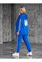 Women's Plus Size Hooded Print Detailed Tracksuit Set 8136-25 - 3