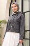 Shepherd's Embroidered Buttoned Denim Jacket - Smoked - 3