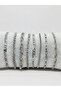 Set of 8 Silver Color Chain Bracelets - 2