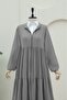 Boydan Zippered Elastic Sleeve Piece Ayrobin Ferace -Light Gray - 4