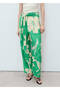Patterned Belt Pants