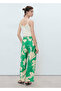 Patterned Belt Pants - 4