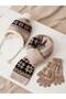 Girl and Boy Waiter Size 3-Piece Fleece-Lined Scarf, Beanie, and Gloves Set - 3
