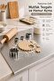 Stainless Steel Kitchen Workbench and Dough Rolling Pad 50X60Cm – 1mm Thickness, Non-Slip and Patterned