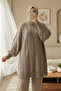 Hair Braid Pattern Soft Knitwear Sweater -Toprak