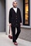 Hooded Clamshell Pocket Trousers Set -Black - 4