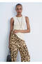 Animal Patterned Draped Pants - 7