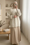 Baklava Patterned Soft Knitwear Tunic - Stone