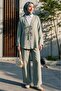 Double Tie Front Kimono Set with Pants -Mint - 3