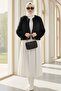 Fur Coat with Lining - Black