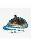 Sky Blue Steel Tassel Clasp Amber Prayer Beads (7*11 mm) - 5
