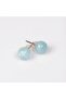Aqua Marine Steel Earrings – 8 mm Sphere Cut – Tarnish Resistant - 2