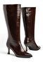 Angeles Brown Pointed Toe Women's Heeled Boots - 2