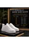 Kb-X12 White Leather Men's Shoes - 4 cm Thick Sole Orthopedic Lace-Up Casual Sports Shoes - 8