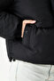 Women's Black Oversize Stand Collar Puffer Jacket - 6