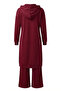 Two-Thread Hooded Two-Piece Suit 3084-01 Cherry - 7
