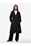 Classic Collar Long Gabardine Trench Coat with Pockets, Belt, and Double Breasted Sleeves