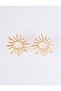 Gold Color Sun Shaped Dangle Earrings