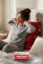 Back Support Pillow - Lumbar and Neck Support Pillow Tv Pillow Reading Pillow Postoperative Red - 8