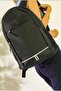 Women's Black Quilted Column Mini Backpack - 2