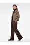 Comfortable Fit Pleated Pocketed Balloon Cut Fabric Trousers - 2