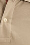 Men's slim fit premium series 100% cotton soft mercerized beige polo collar t-shirt - 8