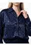 No Inner Jacquard Oversize Long Stylish Women's Shirt - 3