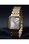 Women's Wristwatch 20X23 mm Small Case Square Gold Steel Band 3 Atm Stylish Watch - 5
