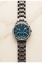 Milano 42mm Anthracite & Blue Multifunctional Men's Wristwatch 3 Atm Steel Band - 4