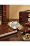 Men's Wristwatch 44 mm Steel Band Gold Silver Dial Quartz Mineral Glass 3 Atm