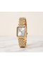 Women's Wristwatch 20X23 mm Small Case Square Gold Steel Band 3 Atm Stylish Watch
