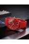 San Diego 39mm Unisex Red Silicone Band Sports Watch – Neon Red Casual Design Everyday Wristwatch - 4