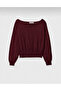 Women's Slim Mercerized Asymmetrical Cut Boat Neck Knitwear Sweater - 2