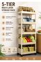 5-Tier Multipurpose Rolling Storage Rack with Wheels – Mobile Organizer for Kitchen, Bathroom, Laundry & Home - 2