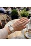 San Diego 35mm Women's Watch with Stones Dual Color Steel Band Elegant Design - 2