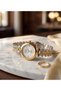 Milano Women's Wristwatch 21 mm Double Color Steel Band White Dial Elegant Minimal Watch - 3