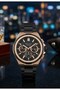 Function Men's Wristwatch 44 mm Multi-Function Black Steel Band Quartz - 3